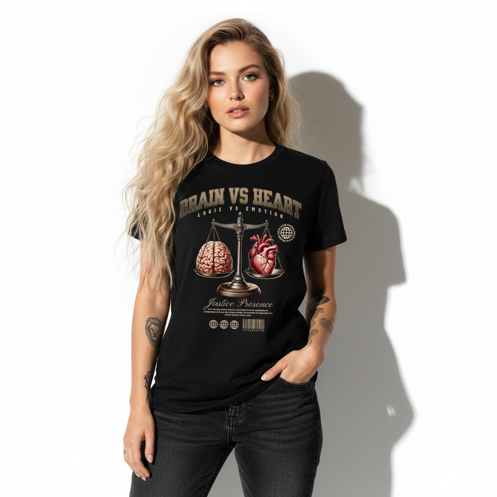 BRAIN VS HEART Premium Organic Shirt Women