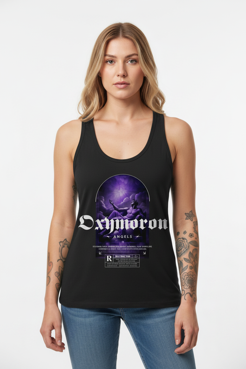 Oxymoron Angel - Womens Organic Fitted Tank Top