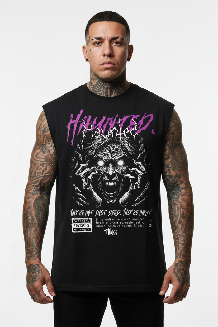 Sleeveless Oversized Tees – Frontprint