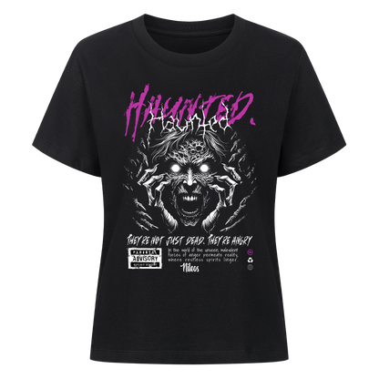 Haunted Premium Organic Shirt Women in Schwarz