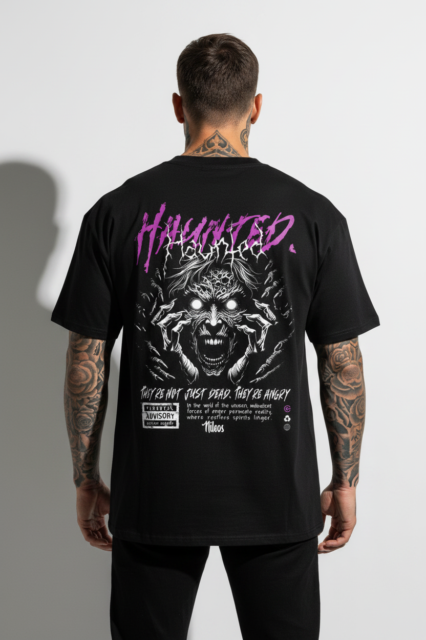 Haunted Oversized Shirt mit Backprint