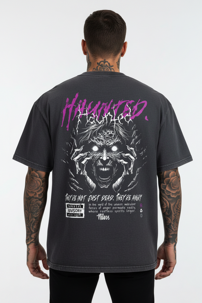 Haunted Oversized Shirt mit Backprint