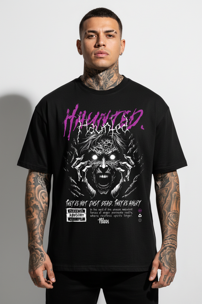 Haunted Oversized Shirt mit Frontprint