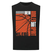 ANKLES Sleeveless Oversized Tee mit Frontprint – NILEOS, Farbe Schwarz – Miniaturansicht 3