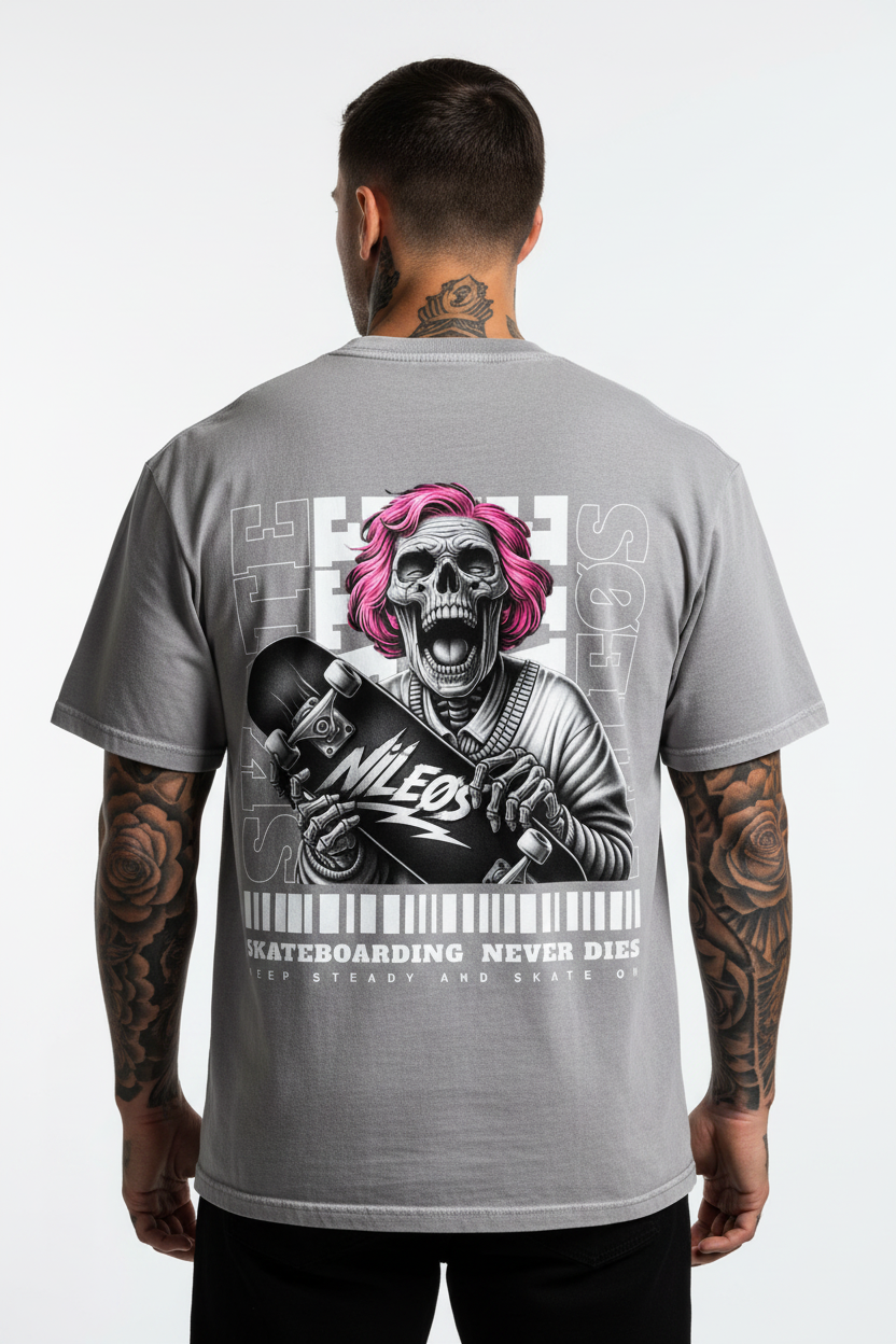 KEEP STEADY Oversized Shirt mit Backprint