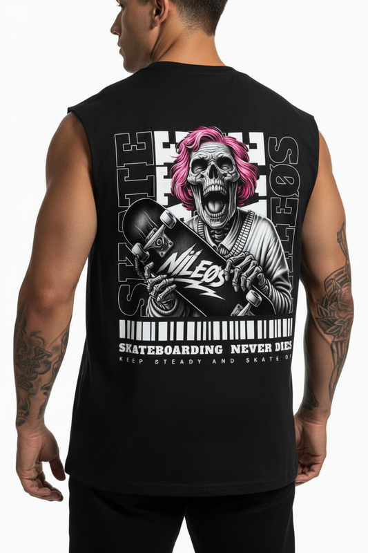 KEEP STEADY Sleeveless Oversized Tee mit Backprint