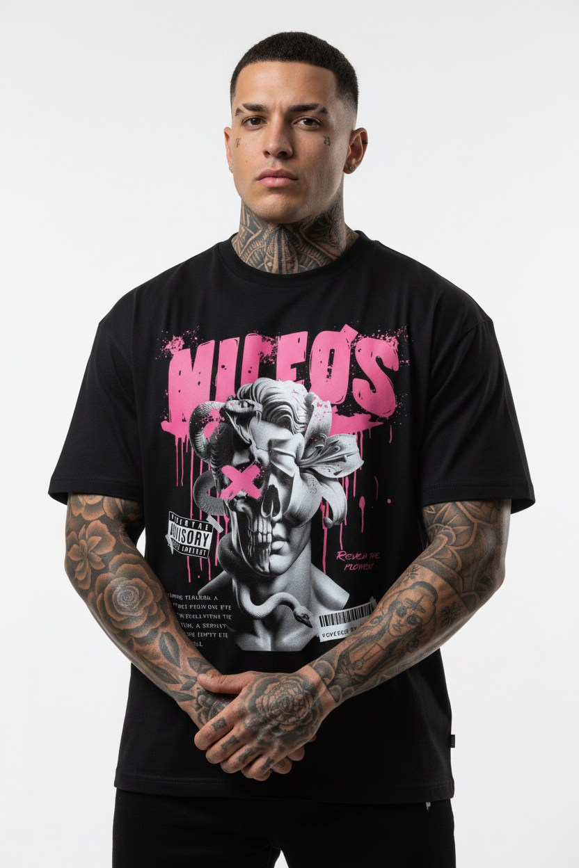 DEADBLØØM Oversized Shirt mit Frontprint