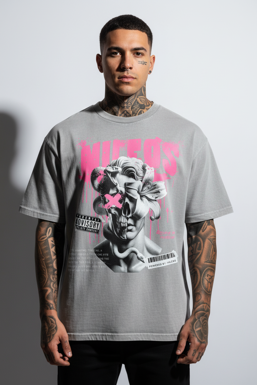 DEADBLØØM Oversized Shirt mit Frontprint
