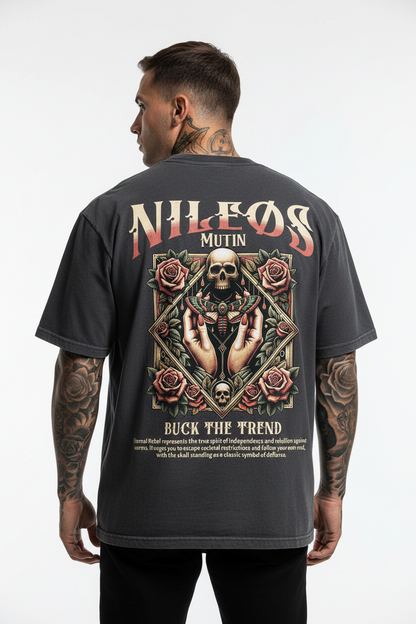 MUTIN Oversized Shirt mit Backprint
