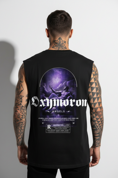 Oxymoron Angel Sleeveless Oversized Tee mit Backprint