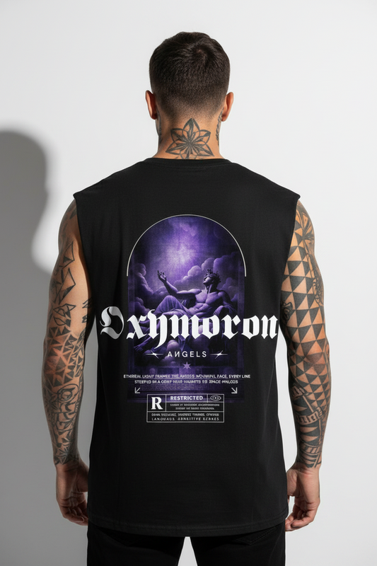 Oxymoron Angel Sleeveless Oversized Tee mit Backprint