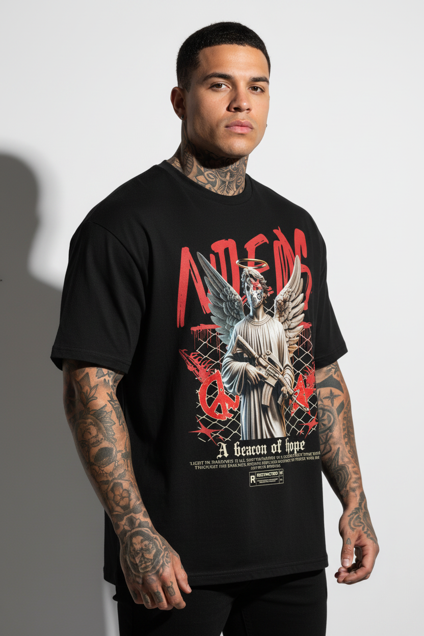 BEΛCON OF HOPE Oversized Shirt mit Frontprint