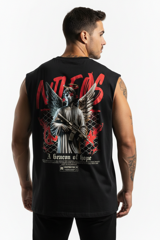 BEΛCON OF HOPE Sleeveless Oversized Tee mit Backprint