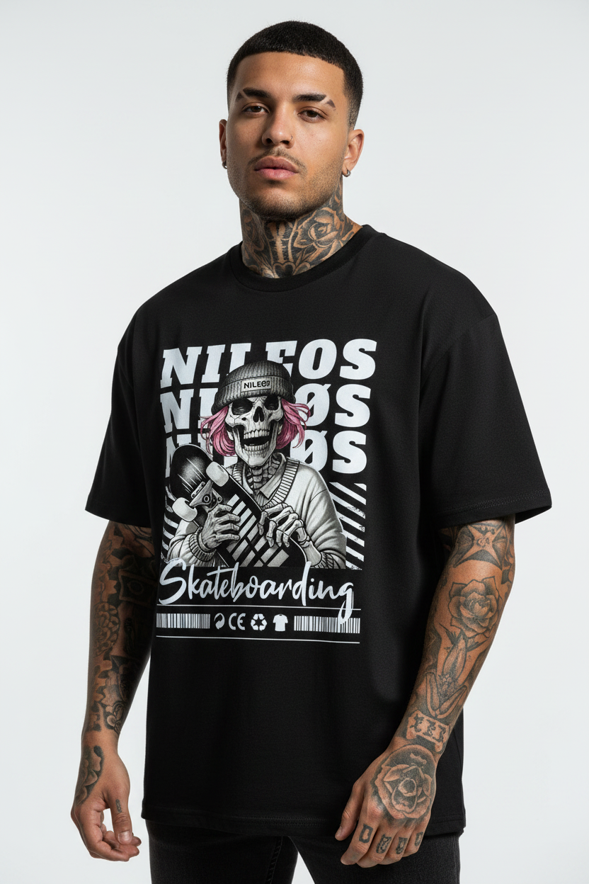 SK8T Oversized Shirt mit Frontprint