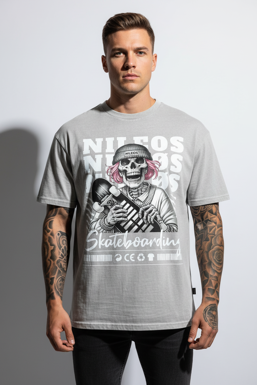 SK8T Oversized Shirt mit Frontprint