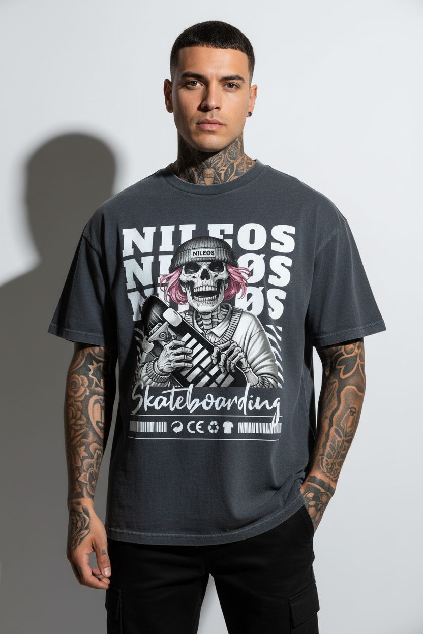 SK8T Oversized Shirt mit Frontprint
