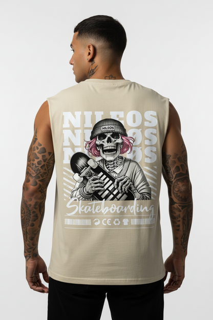SK8T Sleeveless Oversized Tee mit Backprint