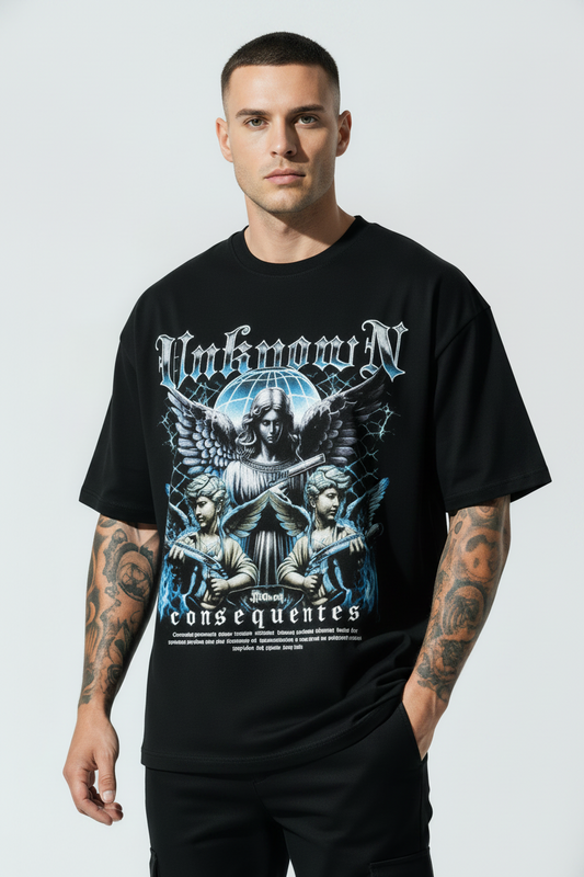 UNKØNSEQ Oversized Shirt mit Frontprint