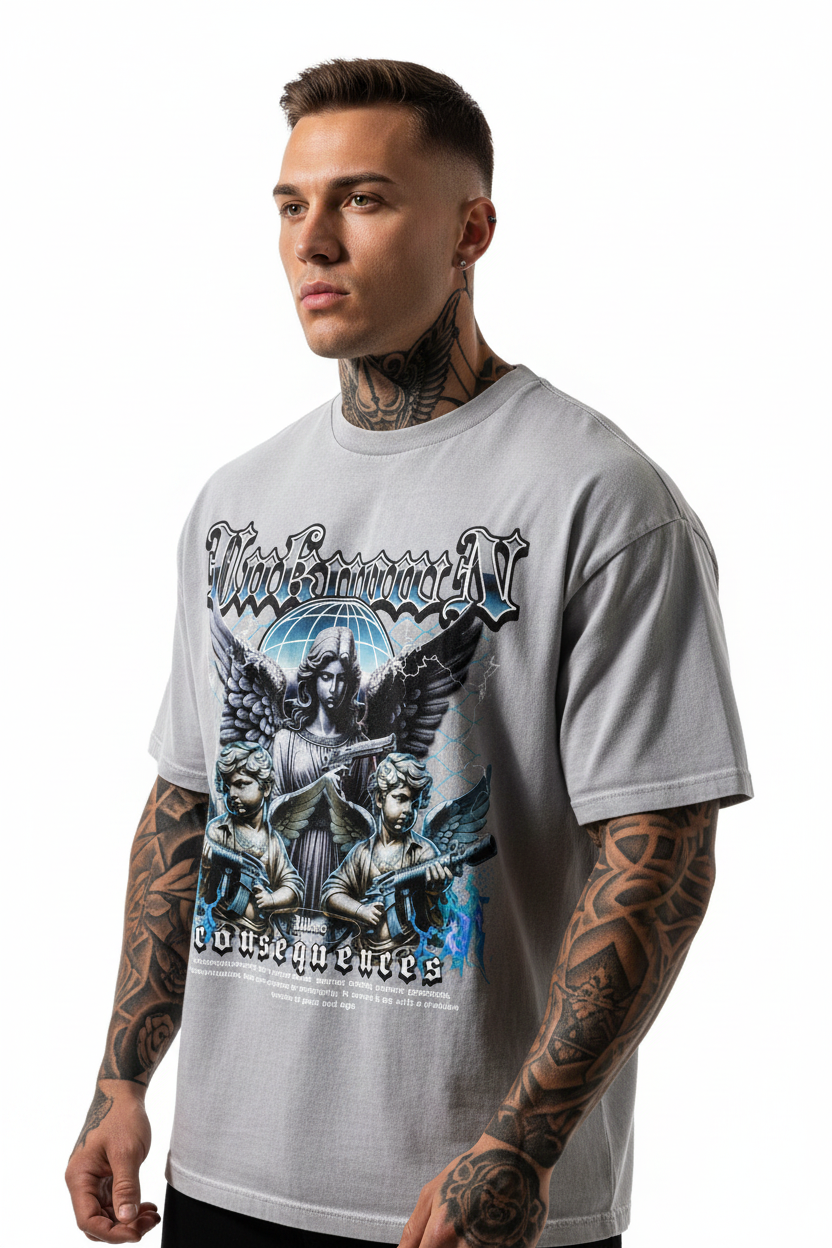 UNKØNSEQ Oversized Shirt mit Frontprint