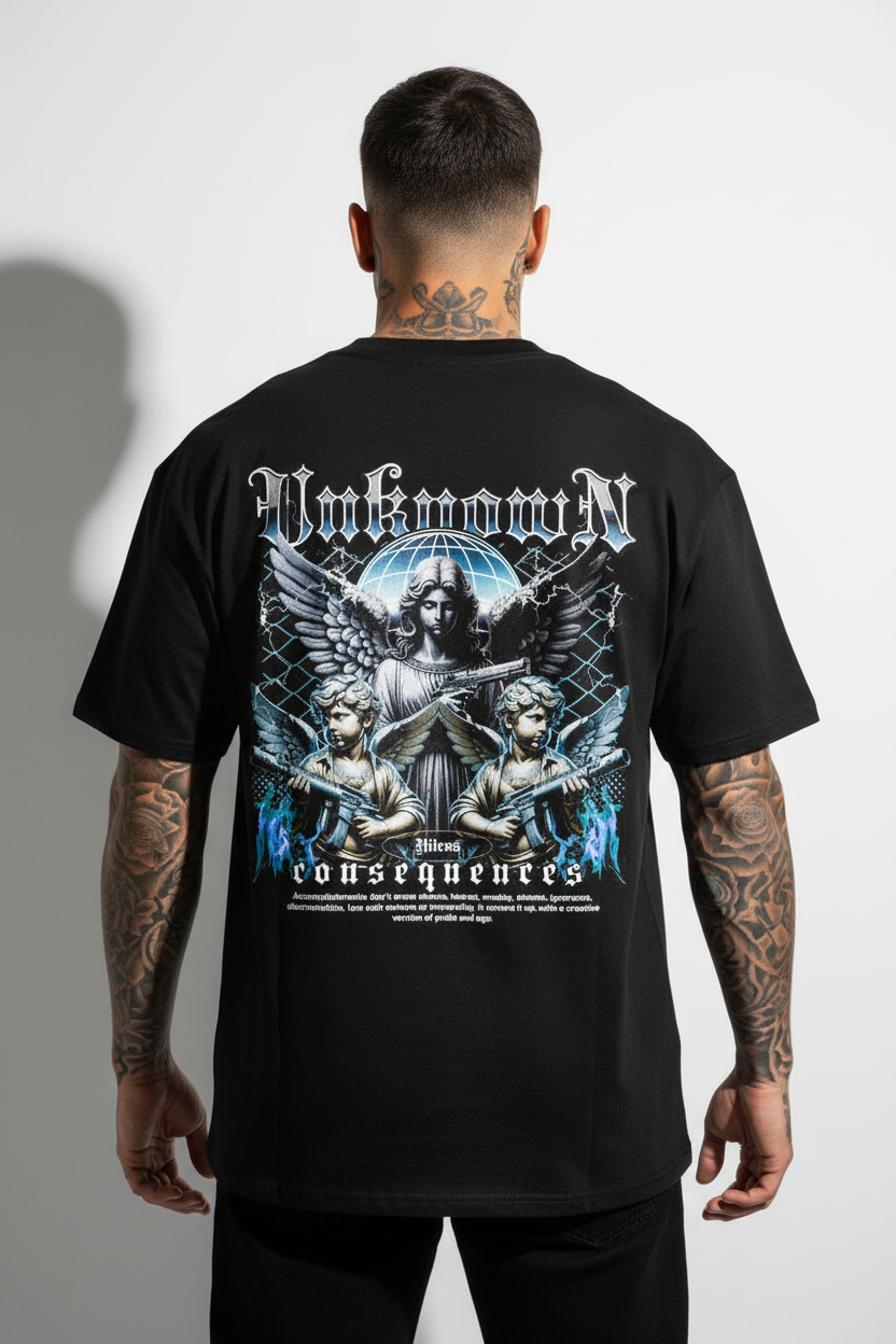 UNKØNSEQ Oversized Shirt mit Backprint