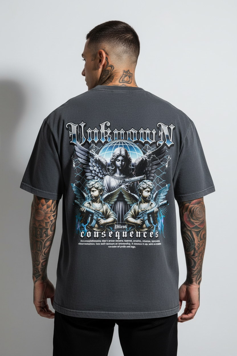UNKØNSEQ Oversized Shirt mit Backprint