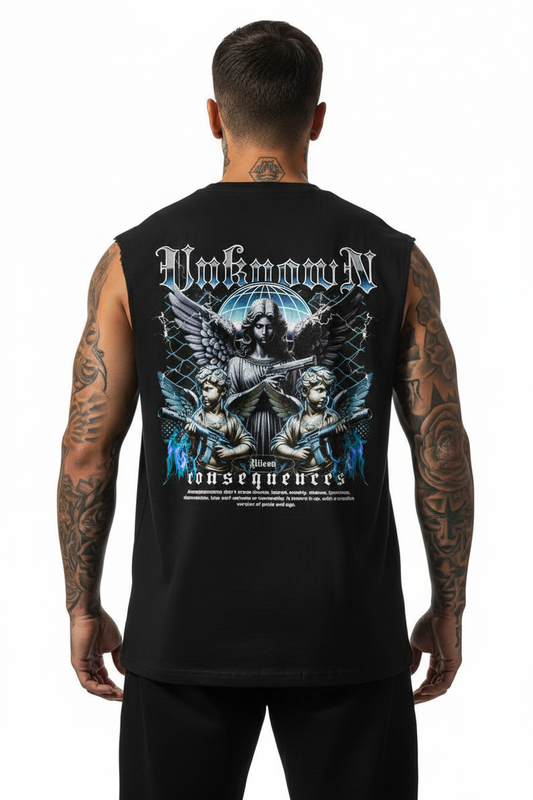 UNKØNSEQ Sleeveless Oversized Tee mit Backprint