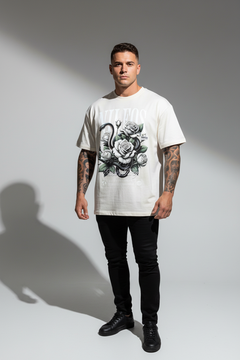 Eden’s Fang Oversized Shirt mit Frontprint