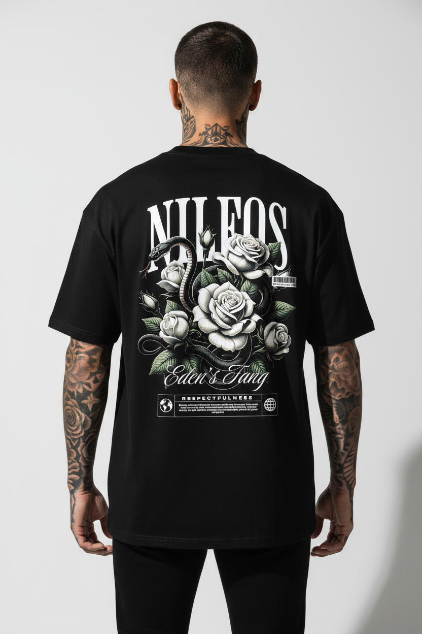Eden’s Fang Oversized Shirt mit Backprint