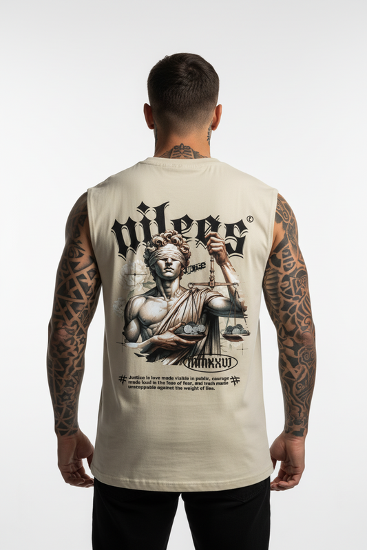 JUSTICE Sleeveless Oversized Tee mit Backprint