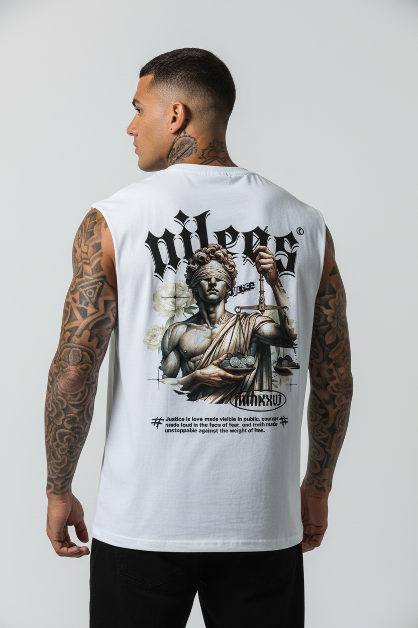JUSTICE Sleeveless Oversized Tee mit Backprint
