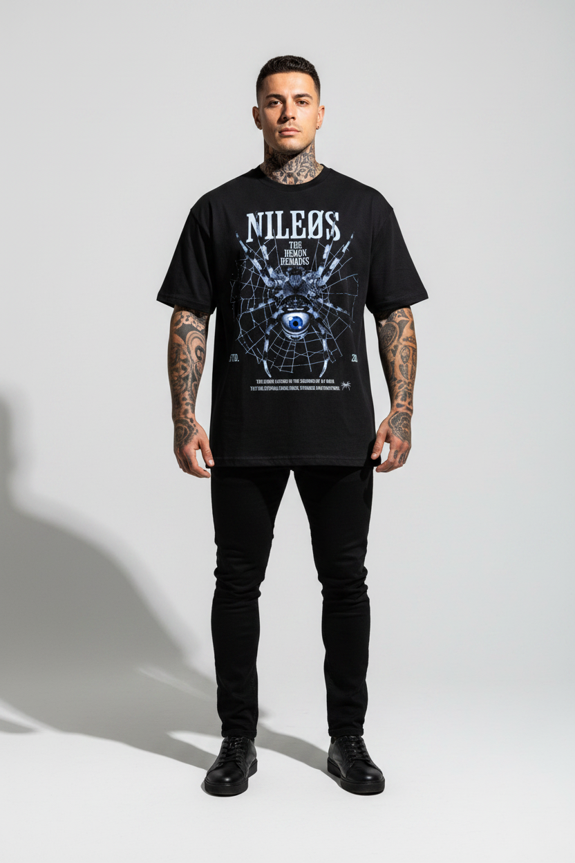 Demon Remains Oversized Shirt mit Frontprint