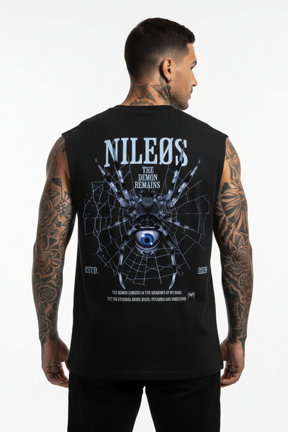 Demon Remains Sleeveless Oversized Tee mit Backprint