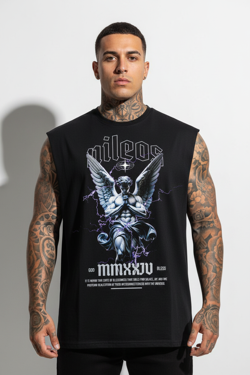 Radiant Sleeveless Oversized Tee mit Frontprint