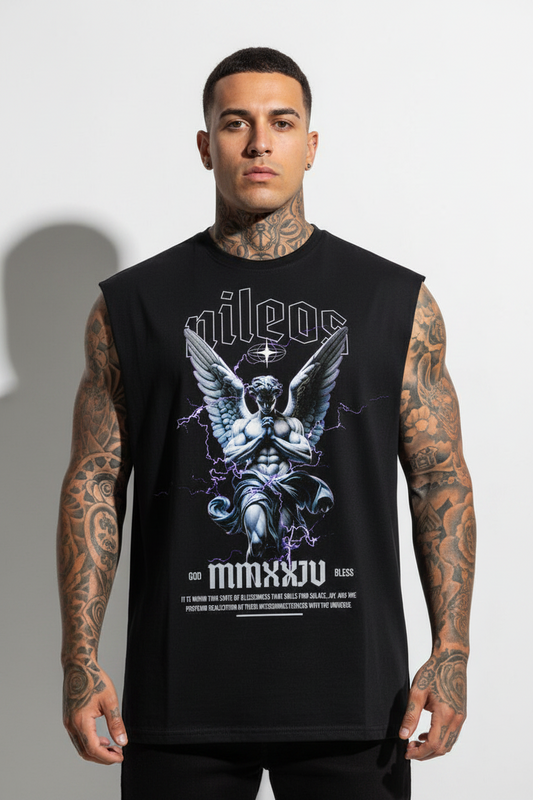 Radiant Sleeveless Oversized Tee mit Frontprint
