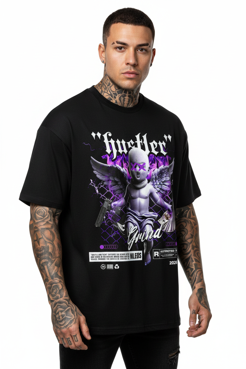 HSTLR Oversized Shirt mit Frontprint