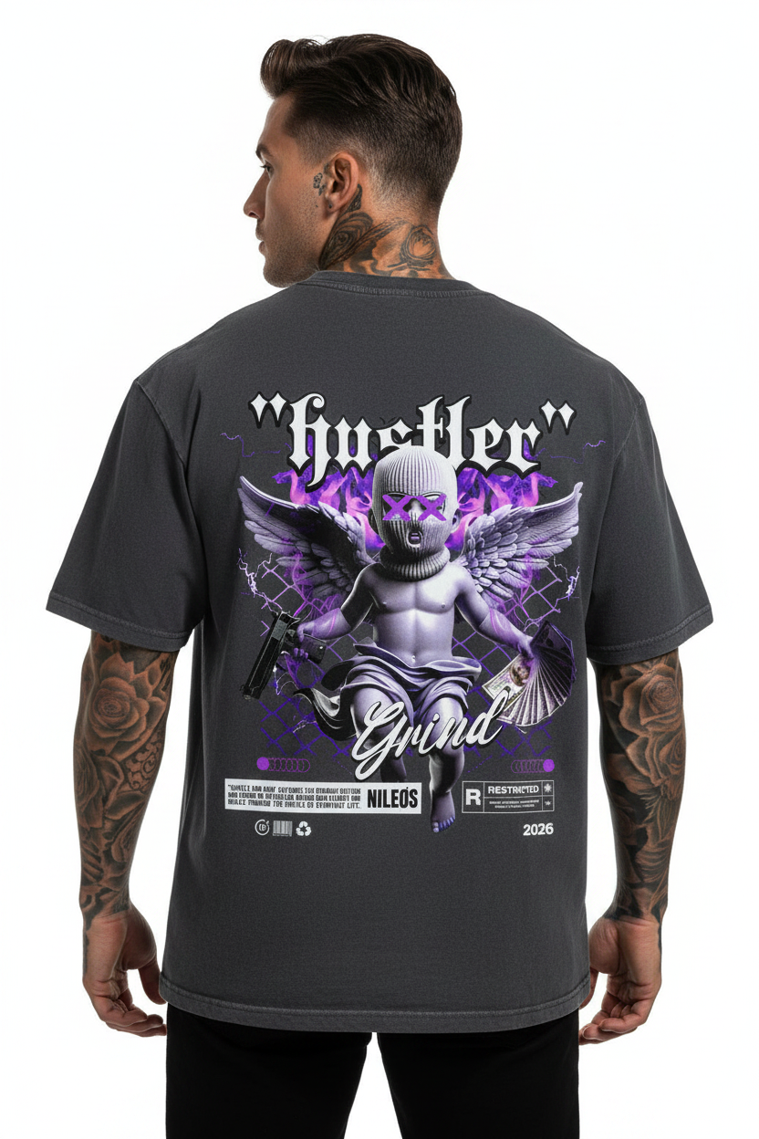 HSTLR Oversized Shirt mit Backprint