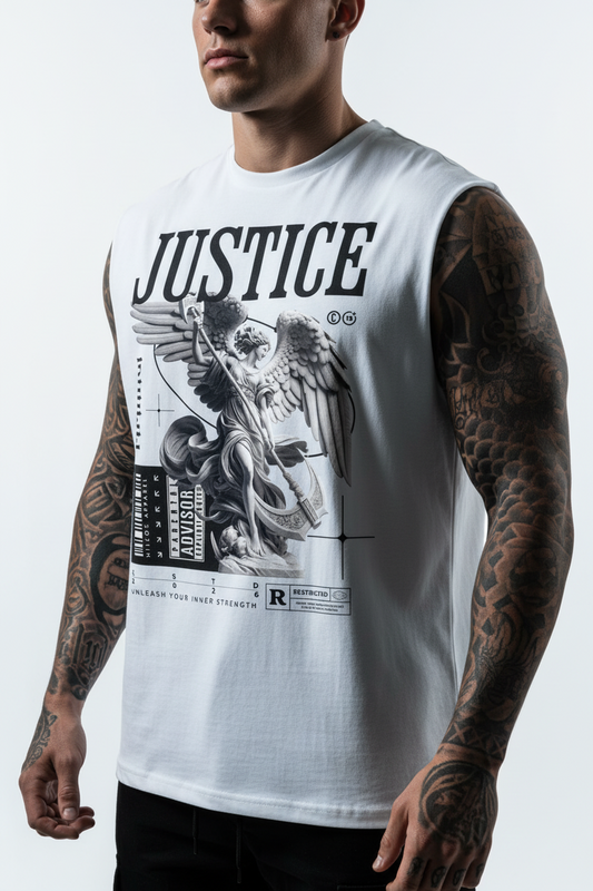 STRENGTH Sleeveless Oversized Tee mit Frontprint