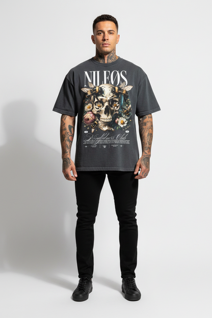 Mindfulness Club Oversized Shirt mit Frontprint
