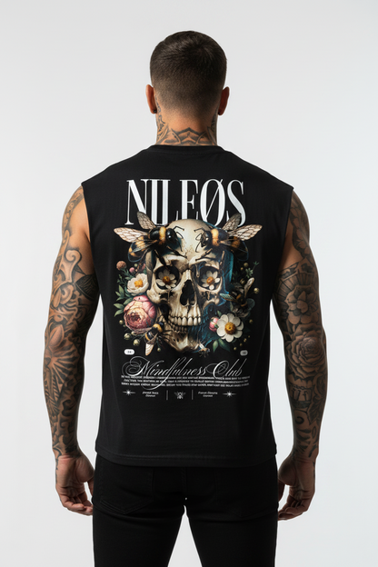 Mindfulness Club Sleeveless Oversized Tee mit Backprint