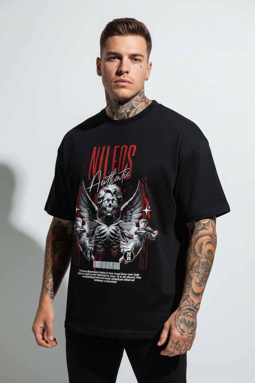 Aesthetic Valentine Oversized Shirt mit Frontprint