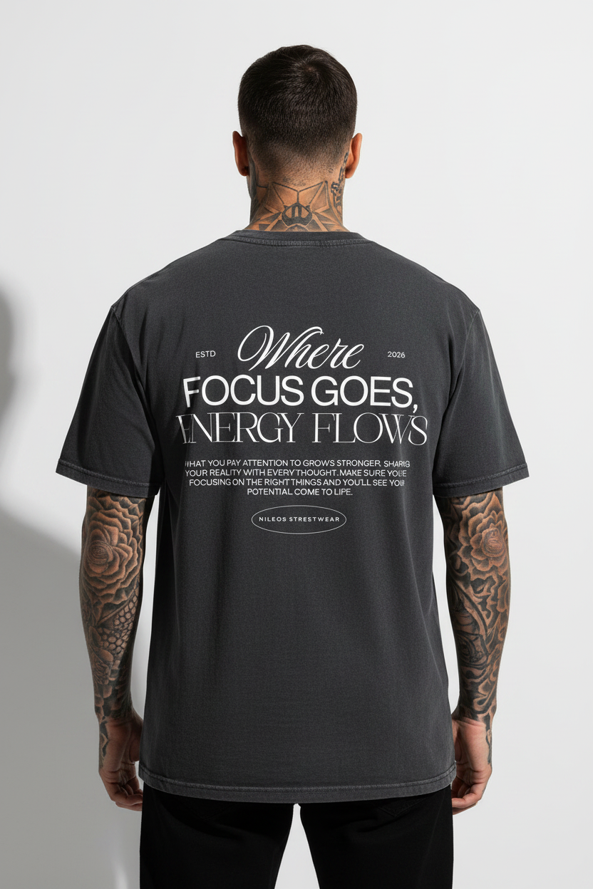 ENERGY FLOWS Oversized Shirt mit Backprint