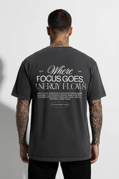 ENERGY FLOWS Oversized Shirt mit Backprint