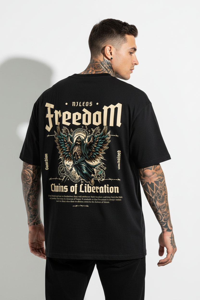 FreedoM Oversized Shirt mit Backprint