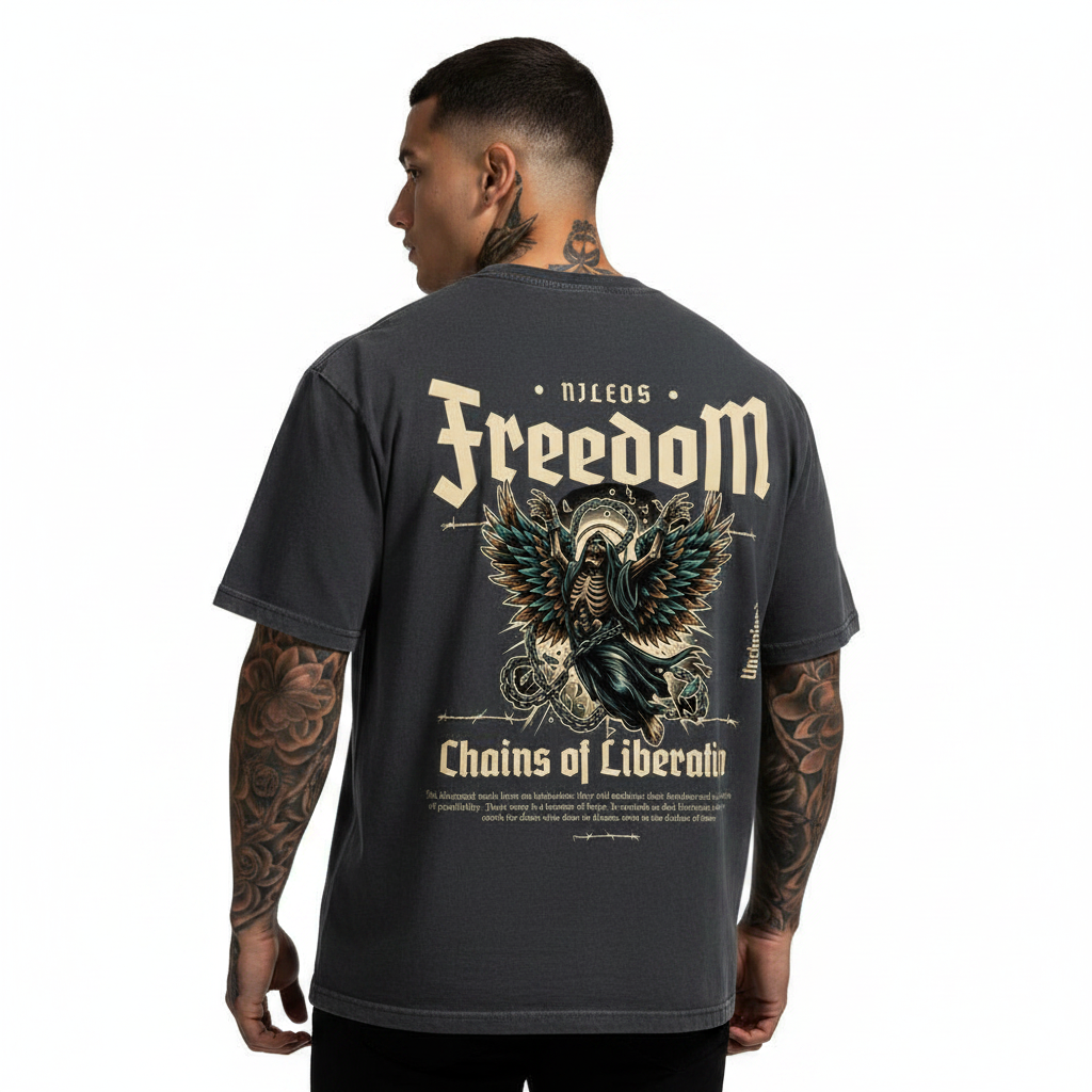 FreedoM Oversized Shirt mit Backprint