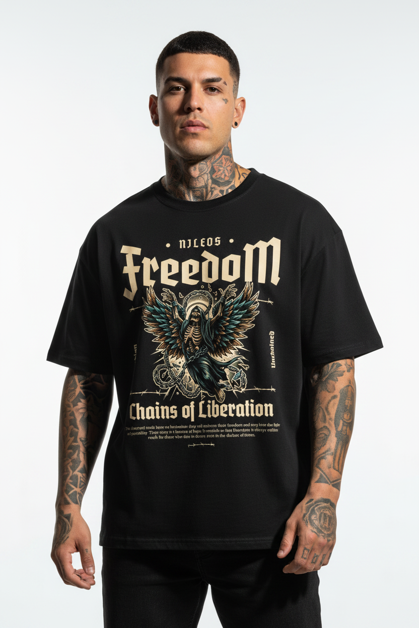 FreedoM Oversized Shirt mit Frontprint