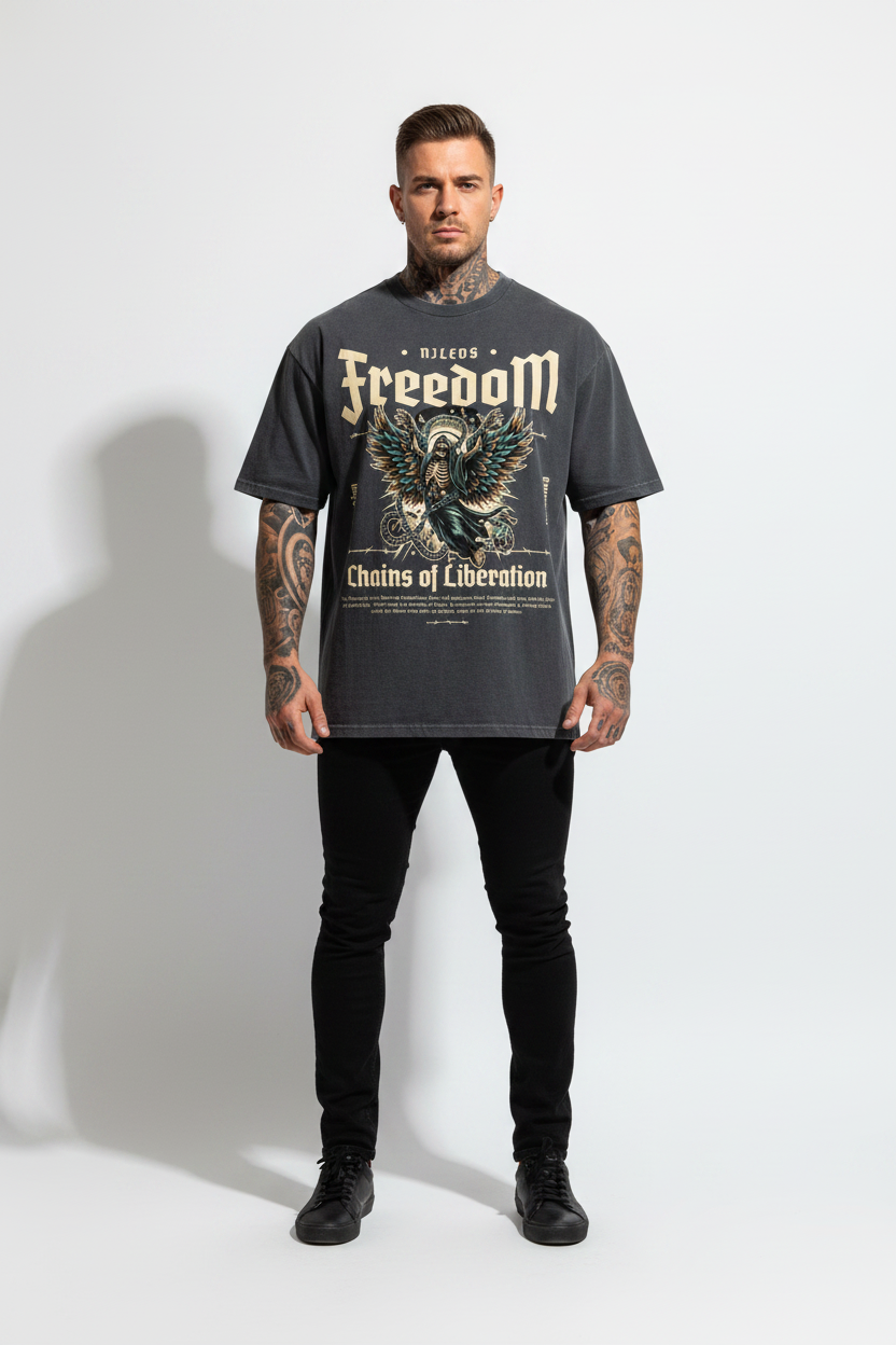 FreedoM Oversized Shirt mit Frontprint