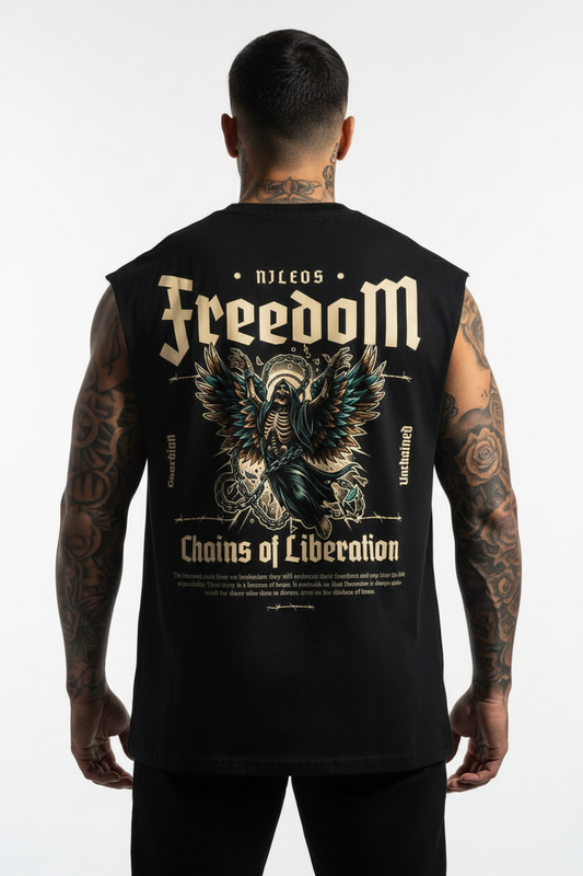 FreedoM Sleeveless Oversized Tee mit Backprint
