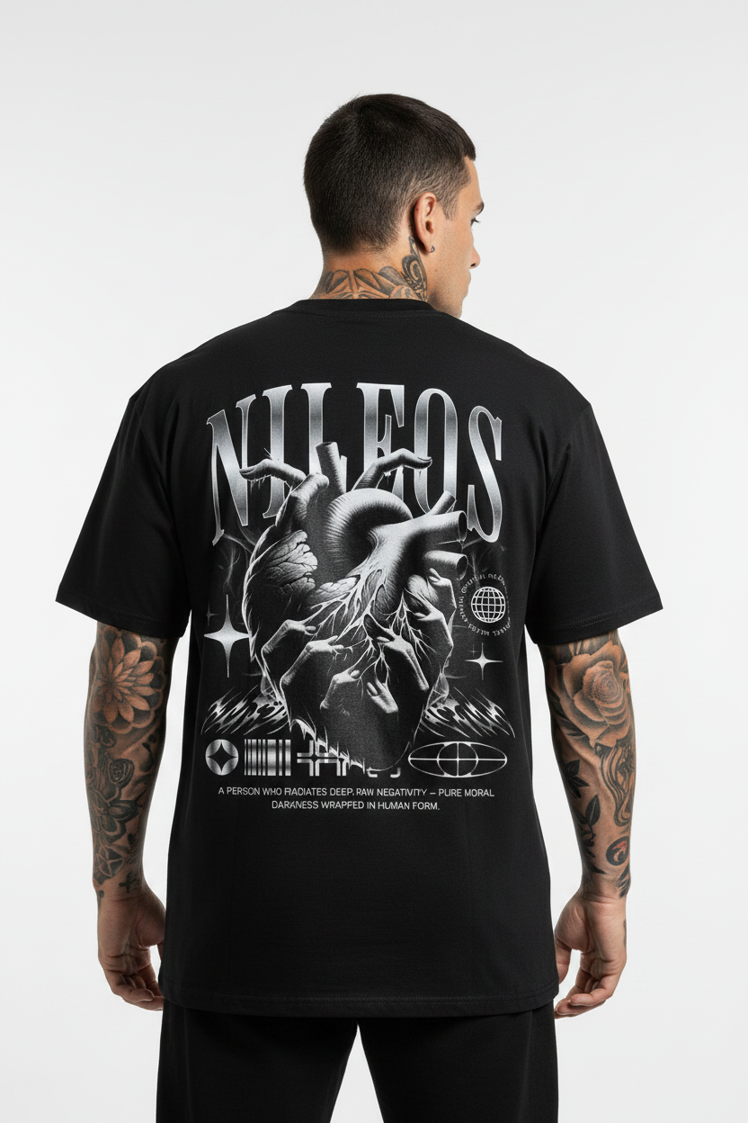 DARKNESS  Oversized Shirt mit Backprint