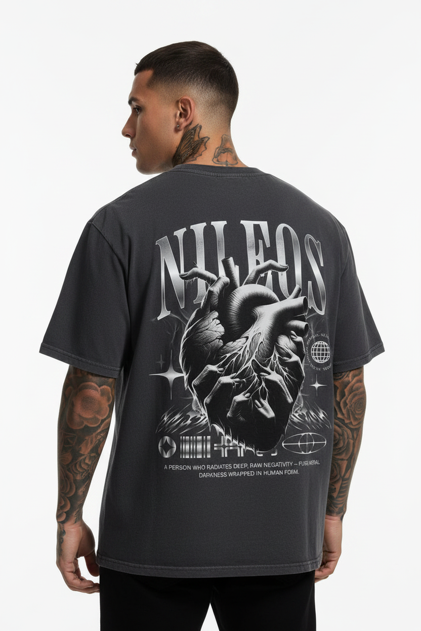 DARKNESS  Oversized Shirt mit Backprint