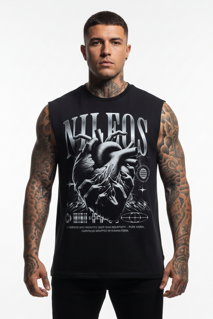 DARKNESS  Sleeveless Oversized Tee mit Frontprint